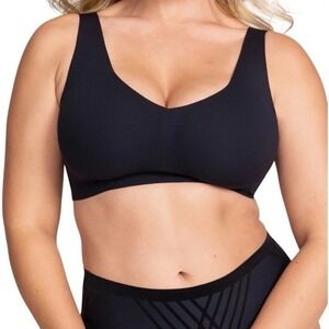 Honeylove Liftwear V-neck Bra in Vamp Black XL Seamless Wireless Comfort Stretch